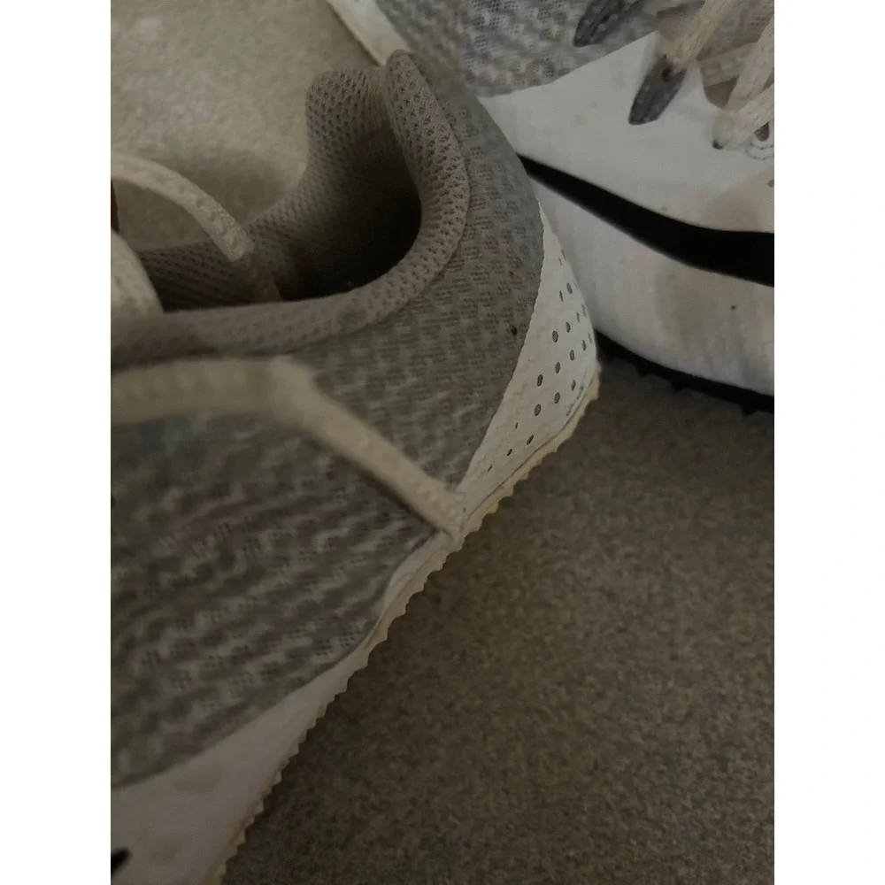 Nike Zoom Rival S 8 Track Spikes White Grey‎ Black Mens 7.5 806554-110
